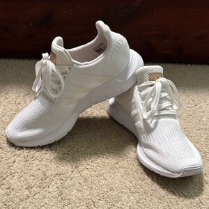 adidas Women's Swift Run All-White Sneakers